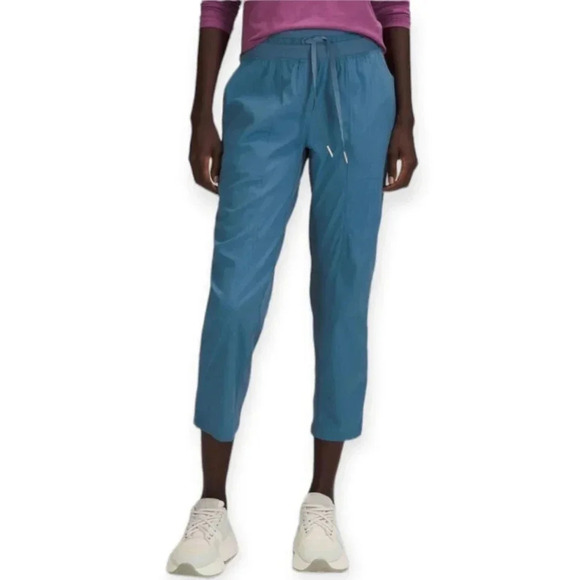 Lululemon Dance Studio Crop 25" Cinch Hem Pants Soft Denim Blue 2 - Picture 1 of 16